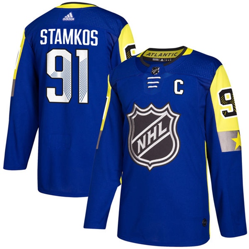 Adidas Men Tampa Bay Lightning #91 Steven Stamkos Royal 2018 All-Star Atlantic Division Authentic Stitched NHL Jersey->tampa bay lightning->NHL Jersey